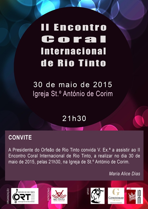 2015 05 30 CARTAZ II Encontro Internacional de Coros