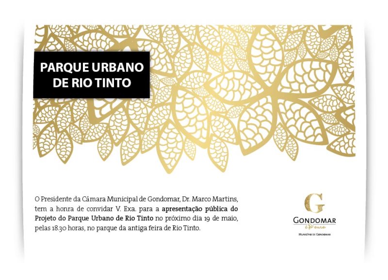 2016 05 13 Convite para Apresentação Pública do Parque Urbano de Rio Tinto