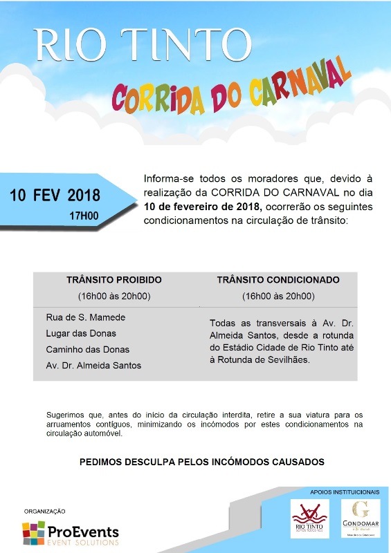 2018 02 10 Condicionamentos de trânsito da Corrida do Carnaval