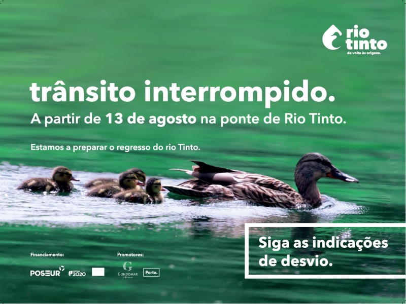 2018 08 13 Interrupção de trânsito na Ponte de Rio Tinto